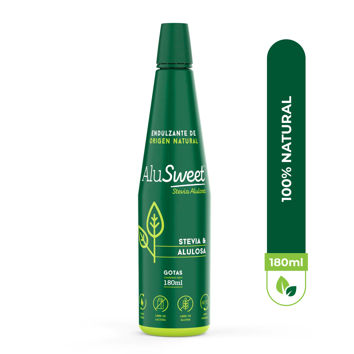 Pack 100% Natural: Monkfruit Eritritol 340 g + Stevia Alulosa 180 ml