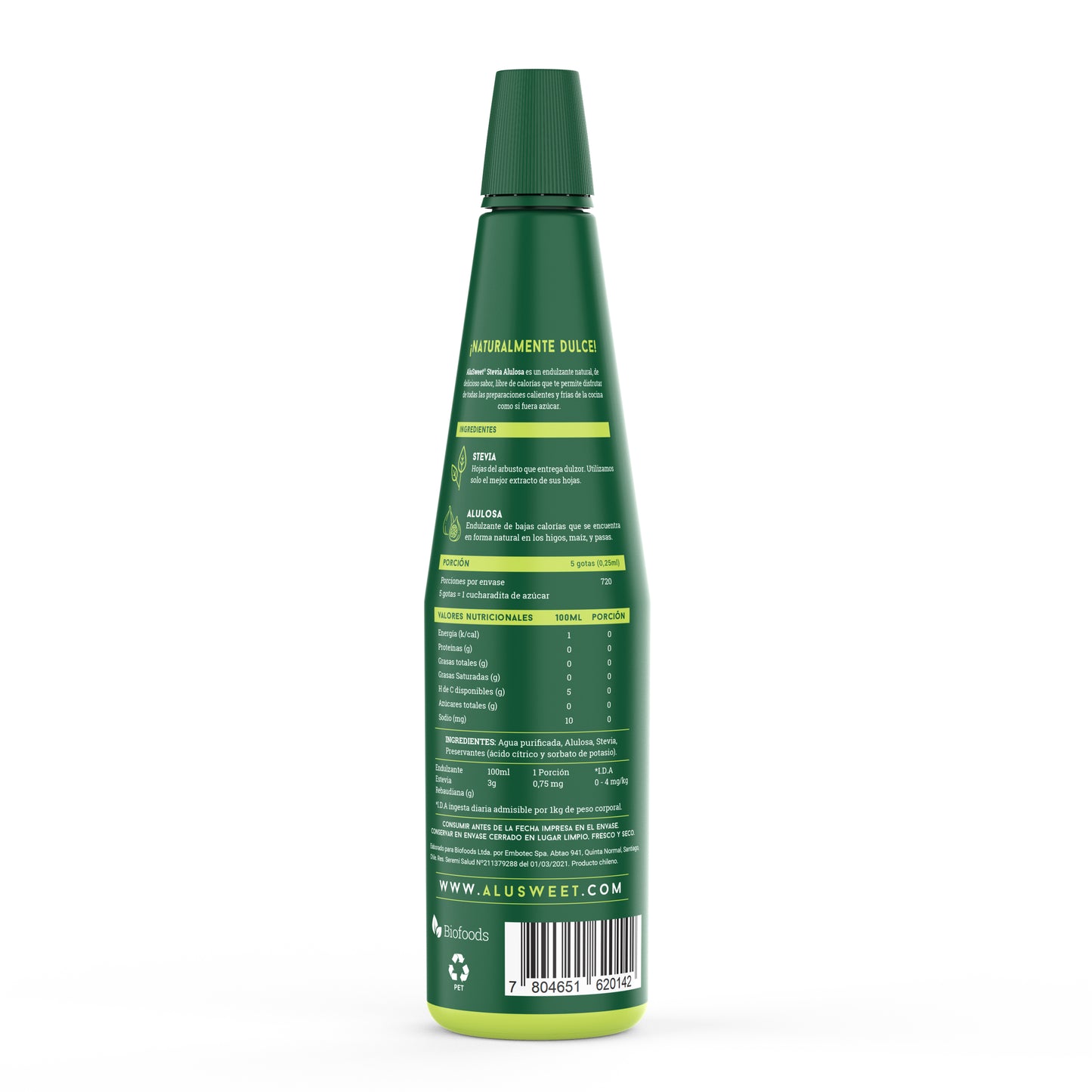Pack 100% Natural: Monkfruit Eritritol 340 g + Stevia Alulosa 180 ml