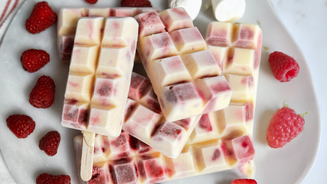 Paletas de Limón y Frambuesa Sin azúcar