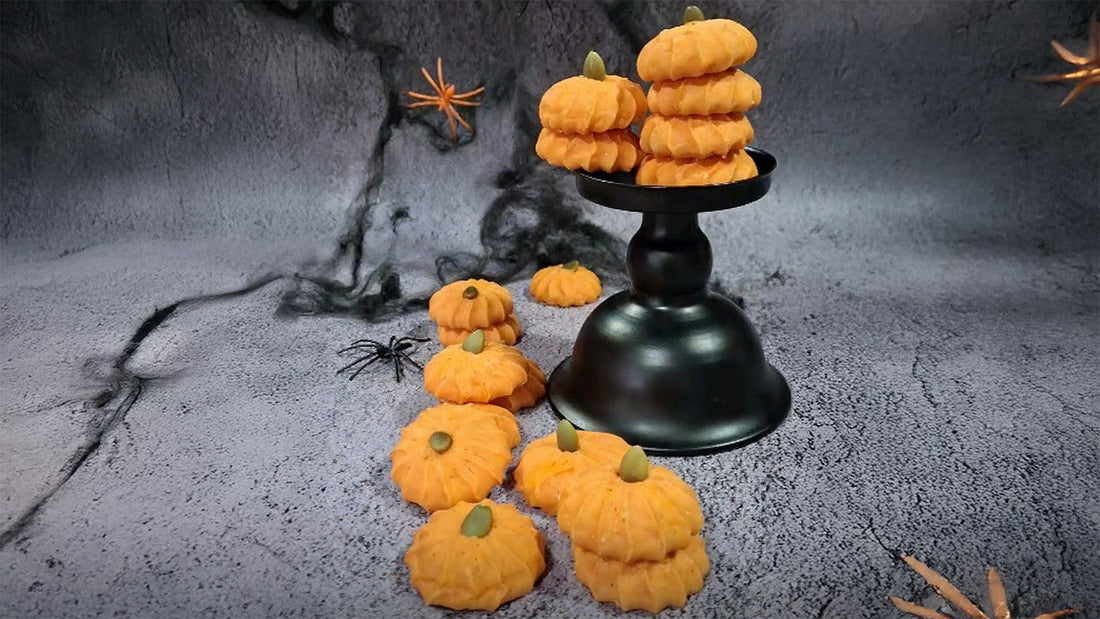Galletas en forma de calabaza sin azúcar