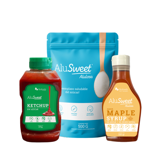 Pack Alulosa 500 gr + Syrup Maple + Ketchup