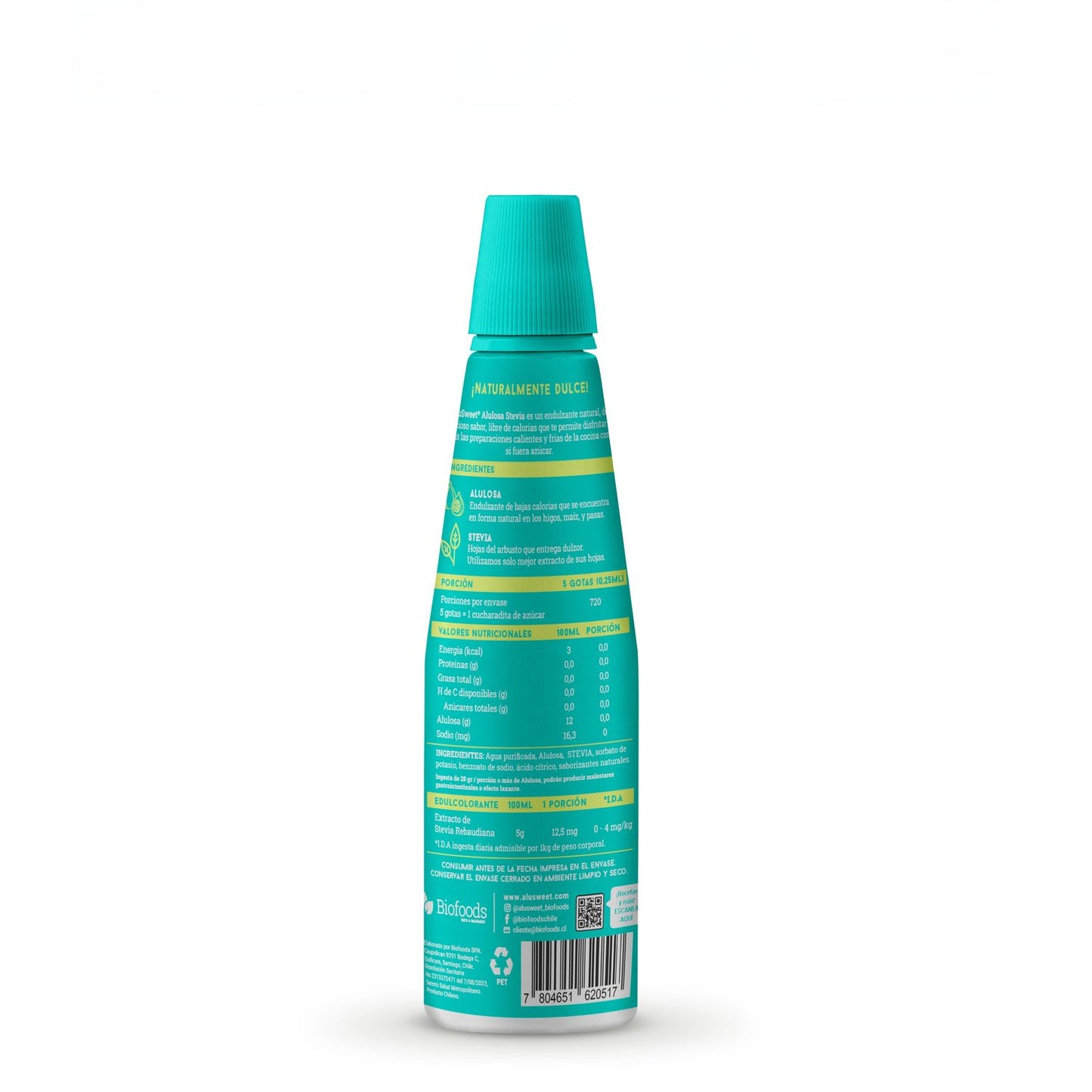 Endulzante AluSweet Alulosa + Stevia gotas 180ml